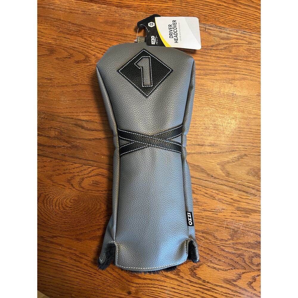 Izzo Golf Driver Headcover - Gray & Black - NWT